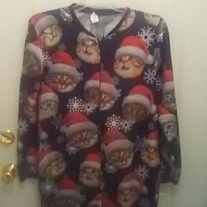Christmas Cat Pajama Onesie